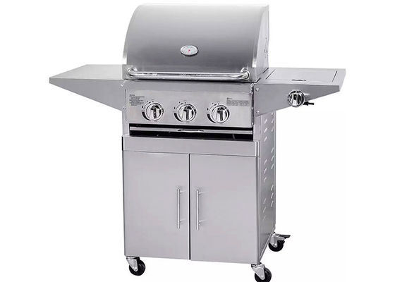 3 Burner Free Standing Side Burner Stand Alone Gas Grill 50 Inch Outdoor